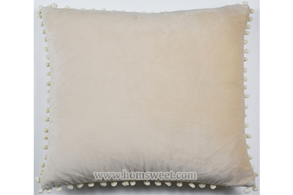 Fashion Pom Pom Velvet Pillow         