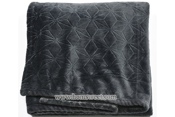 Fashion 3D Embossed Mink Fleece Throw