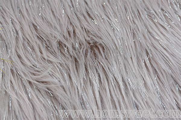 Faux Fur lurex shaped rug
