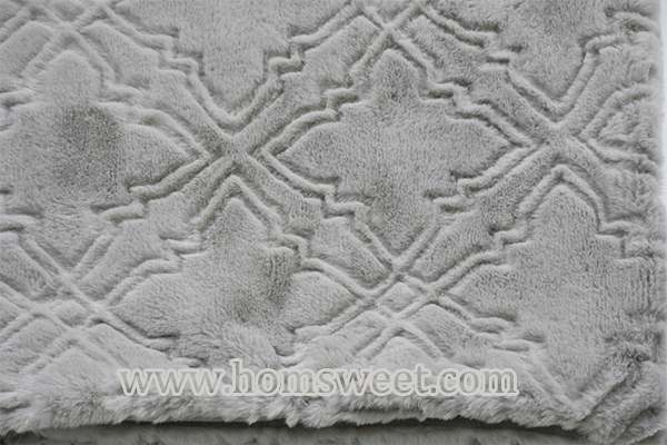 Fashion 3D Embossed Faux Fur Throw 