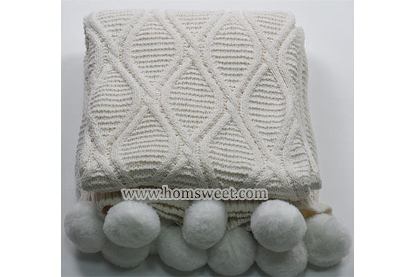 Luxury Chenille Knitted Throw 