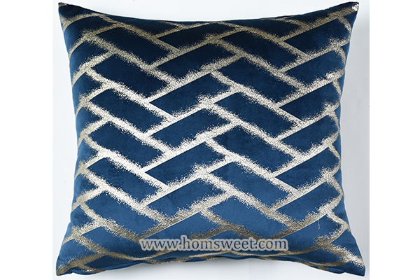 Foil Printed Velvet Pillow 