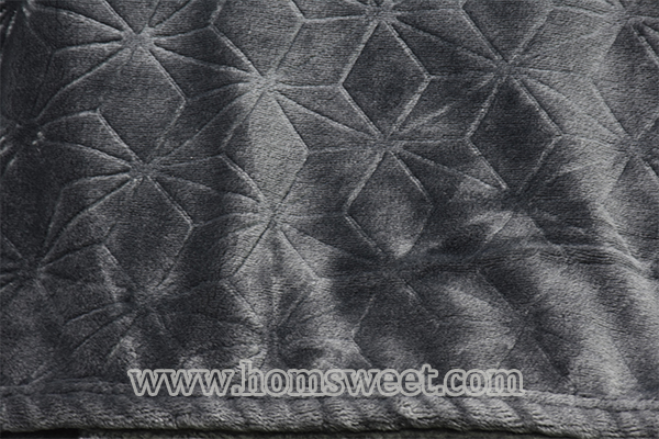 Fashion 3D Embossed Mink Fleece Throw